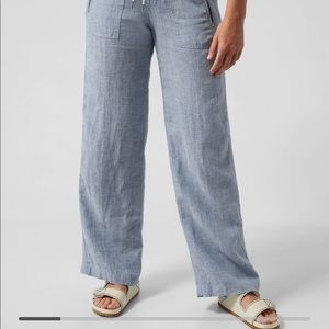 Athleta Cabo Linen Wide leg pant.